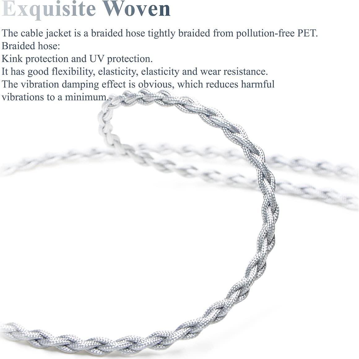 6N Single Crystal Silver Headphone Cable for Sony MDR-Z7 MDR-Z7M2 MDR-Z1R 4.4mm 4PinXLR Plug Balanced Hi-Fi Headphone Audio Upgrade Cable (4.4mm Plug)