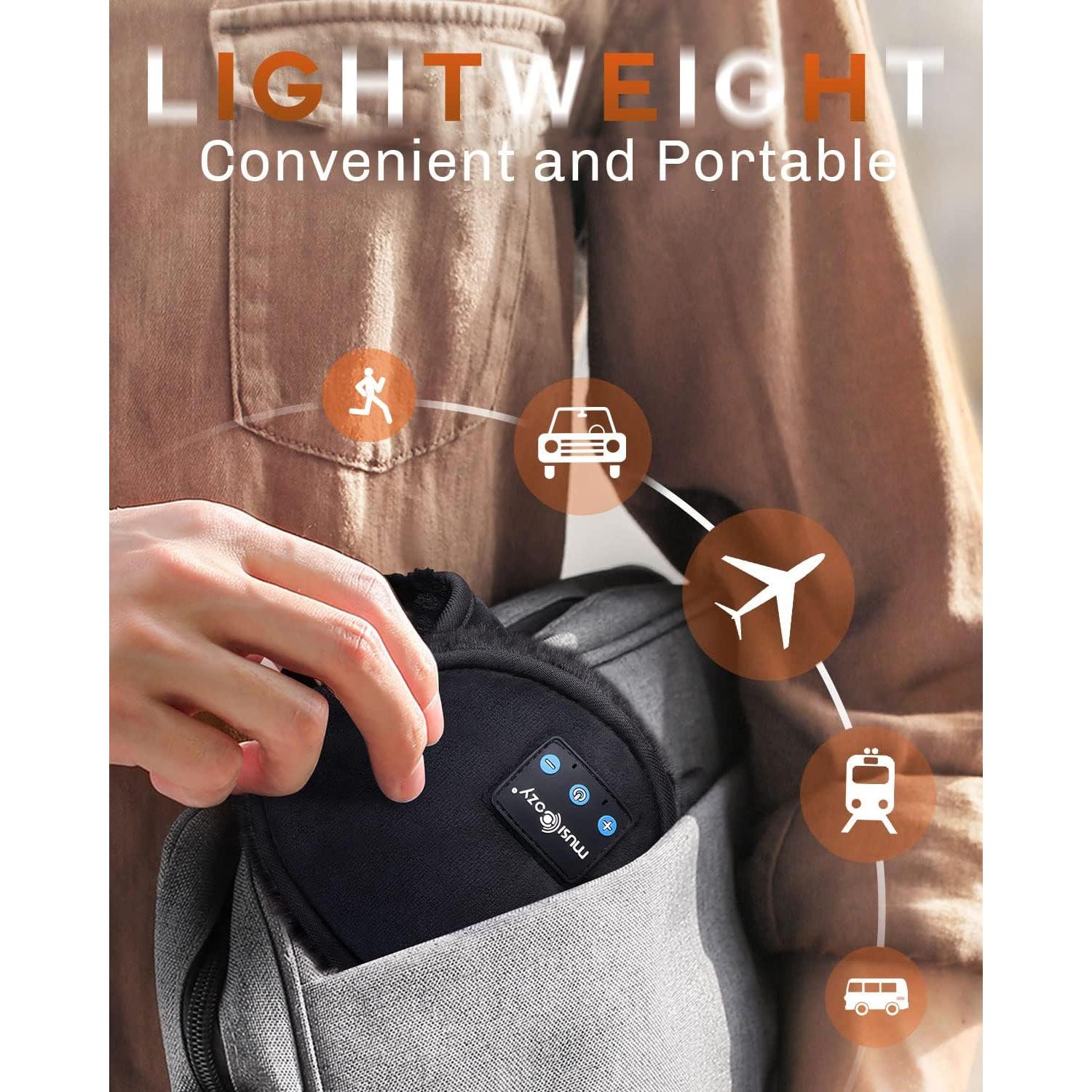 Auriculares Bluetooth MUSICOZY GH12 Orejeras Calentadoras Negro