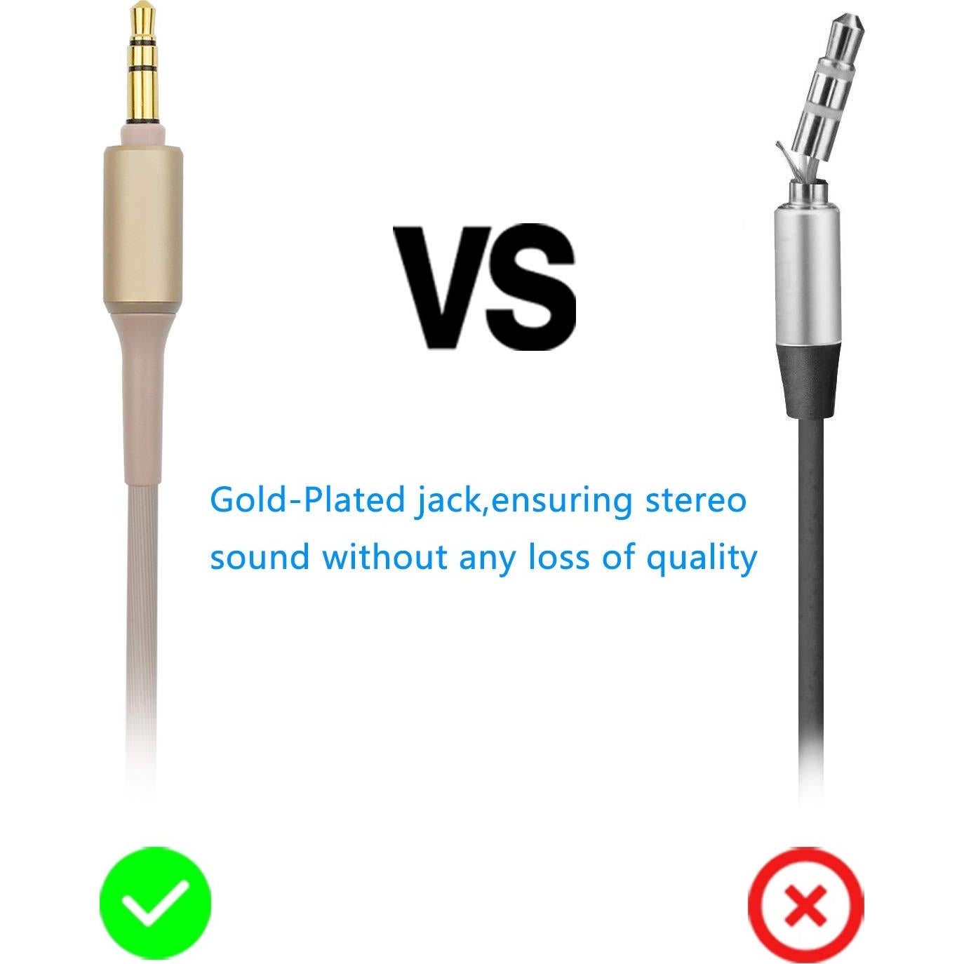 Cable de Audio de Reemplazo Alitutumao 1.5m para Sony WH-1000XM5