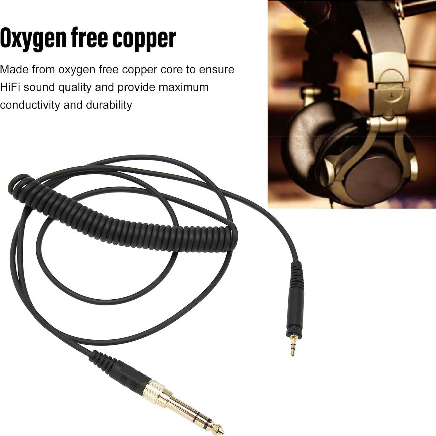 Cable de Reemplazo para Auriculares Zopsc 1.3m 3.5mm a 2.5mm