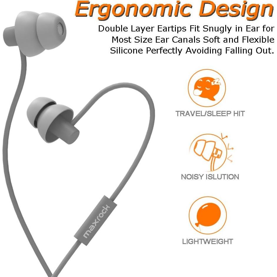 Auriculares para dormir MAXROCK con micrófono y cancelación de ruido