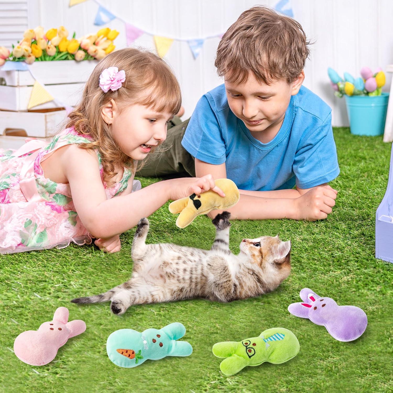 Set 5 Juguetes de Gato MALLMALL6 Conejos con Hierba Gatera