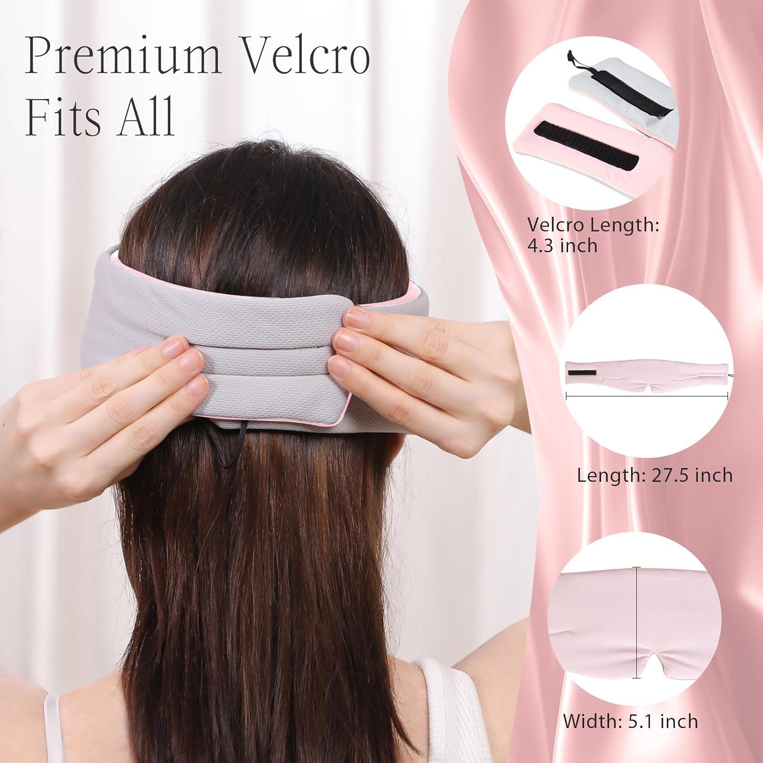 MUSICOZY Ice Silk Sleep Mask with Bluetooth Headphones, Sleep Headphones Bluetooth，Sports Wireless Earphones Earbuds with HD Stereo Speaker, Eye Mask for Sleeping Blackout, Luxury Sleep for Men Women