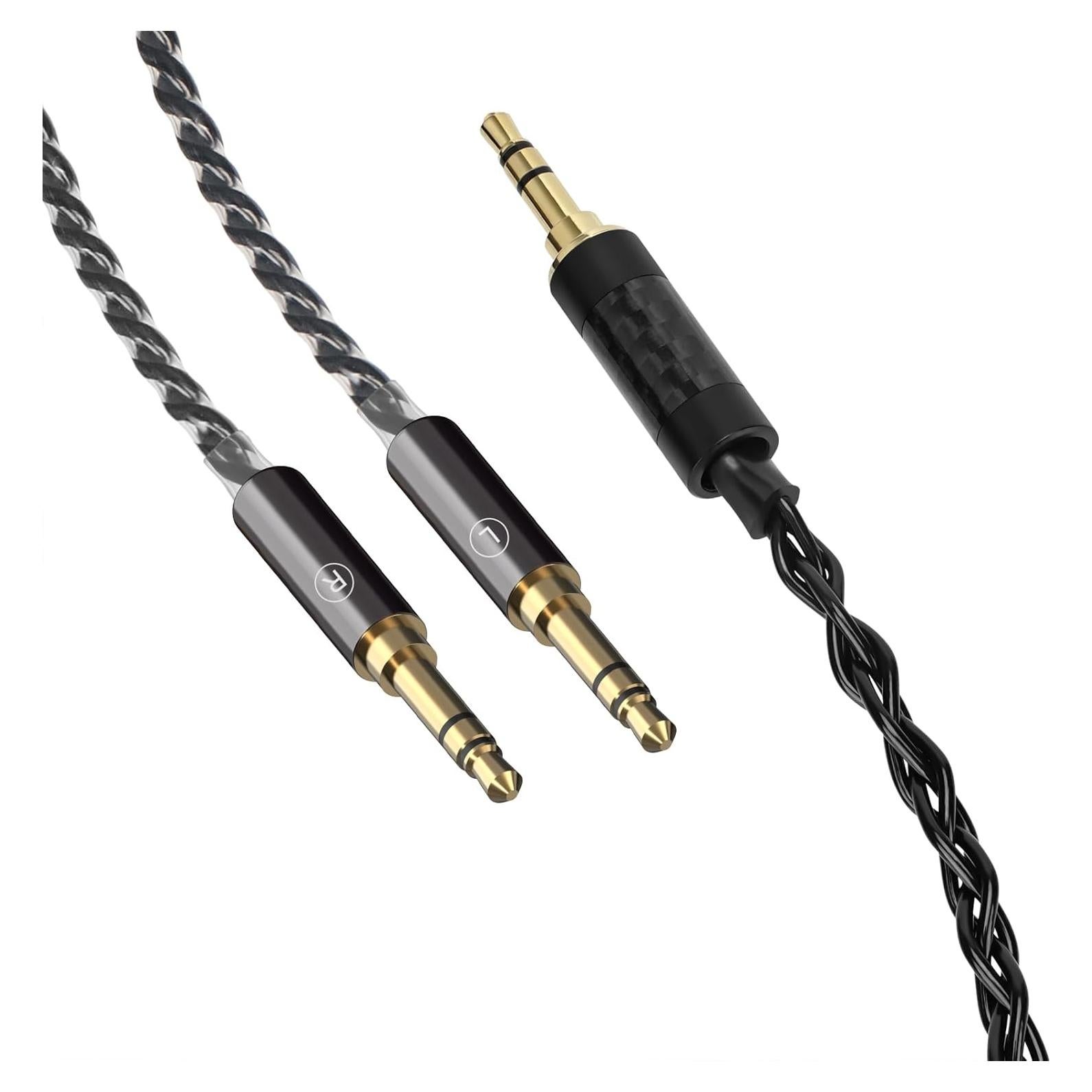 Cable de audio Linkidea 1.5m 6N para auriculares HIFIMAN y Denon