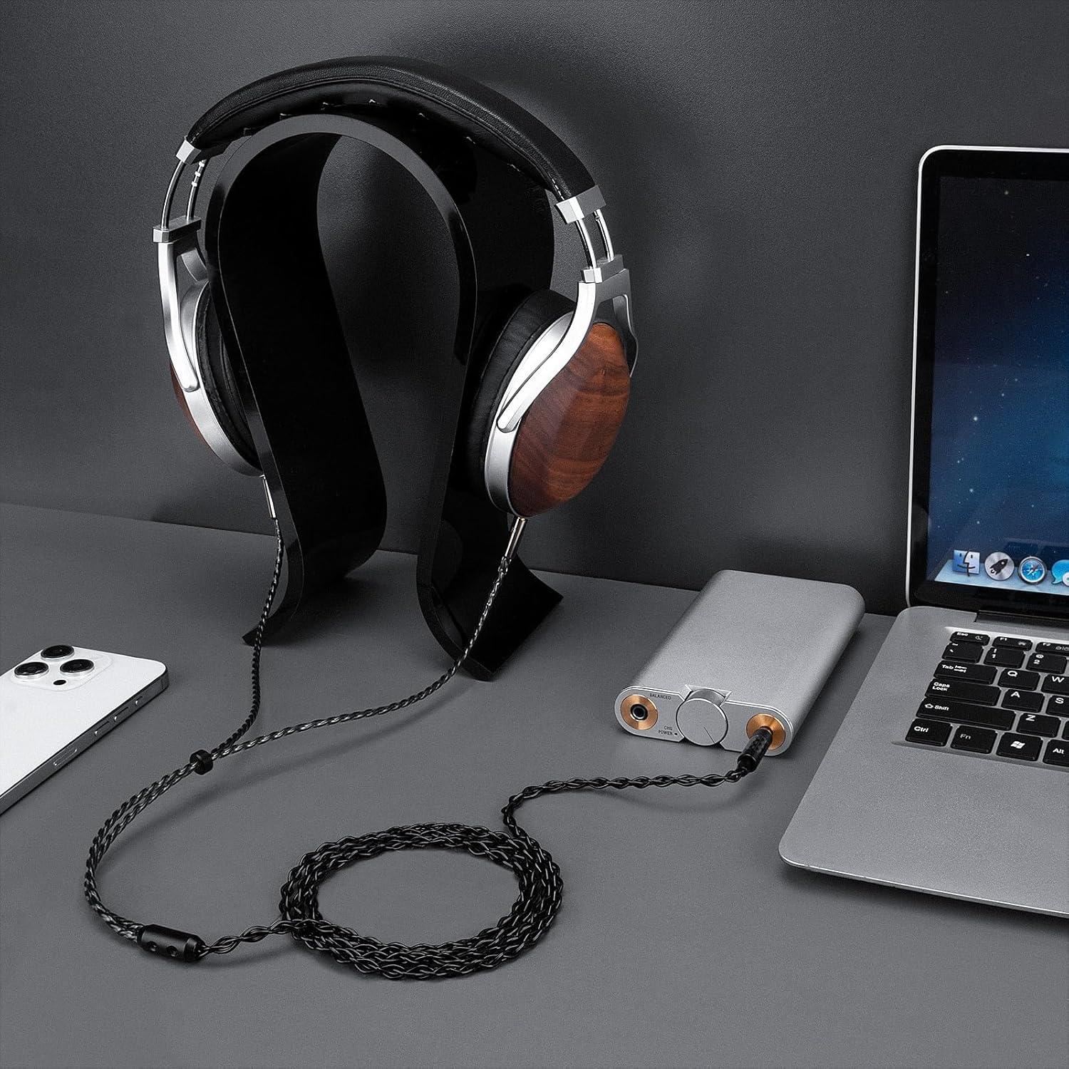 Cable de audio Linkidea 1.5m 6N para auriculares HIFIMAN y Denon