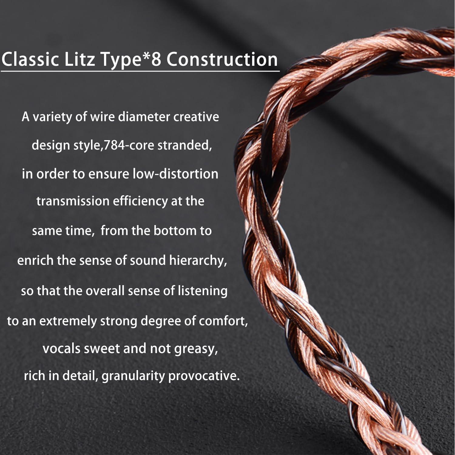 Cable de Cobre OFC 8N Fezzlo 1.98m para Auriculares HiFi