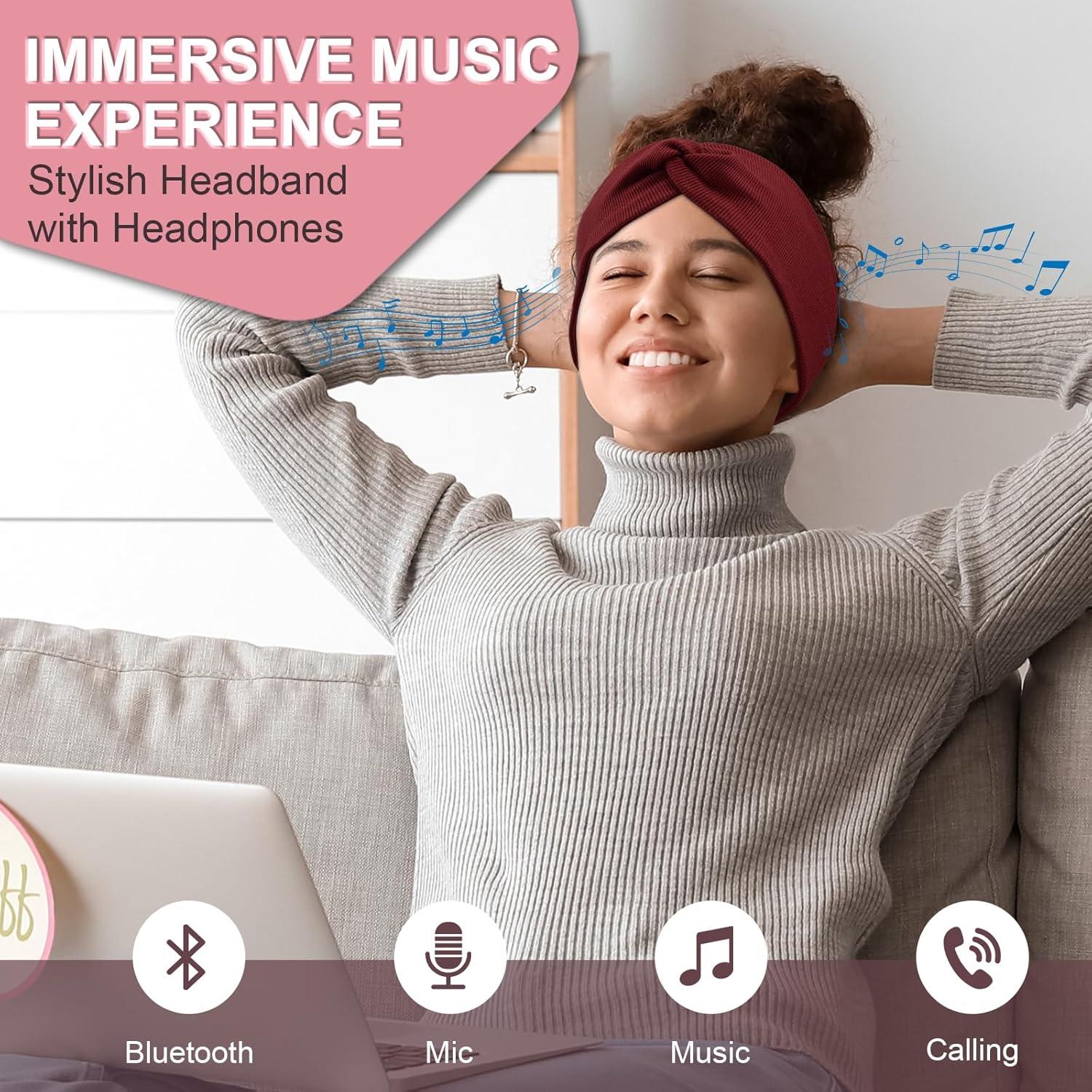 Auriculares Bluetooth Diadema BULYPAZY HD 2 en 1 Rojo y Negro