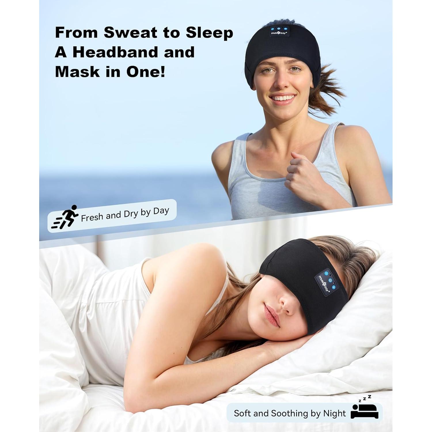 Auriculares Bluetooth MUSICOZY Banda para Dormir 14h Batería