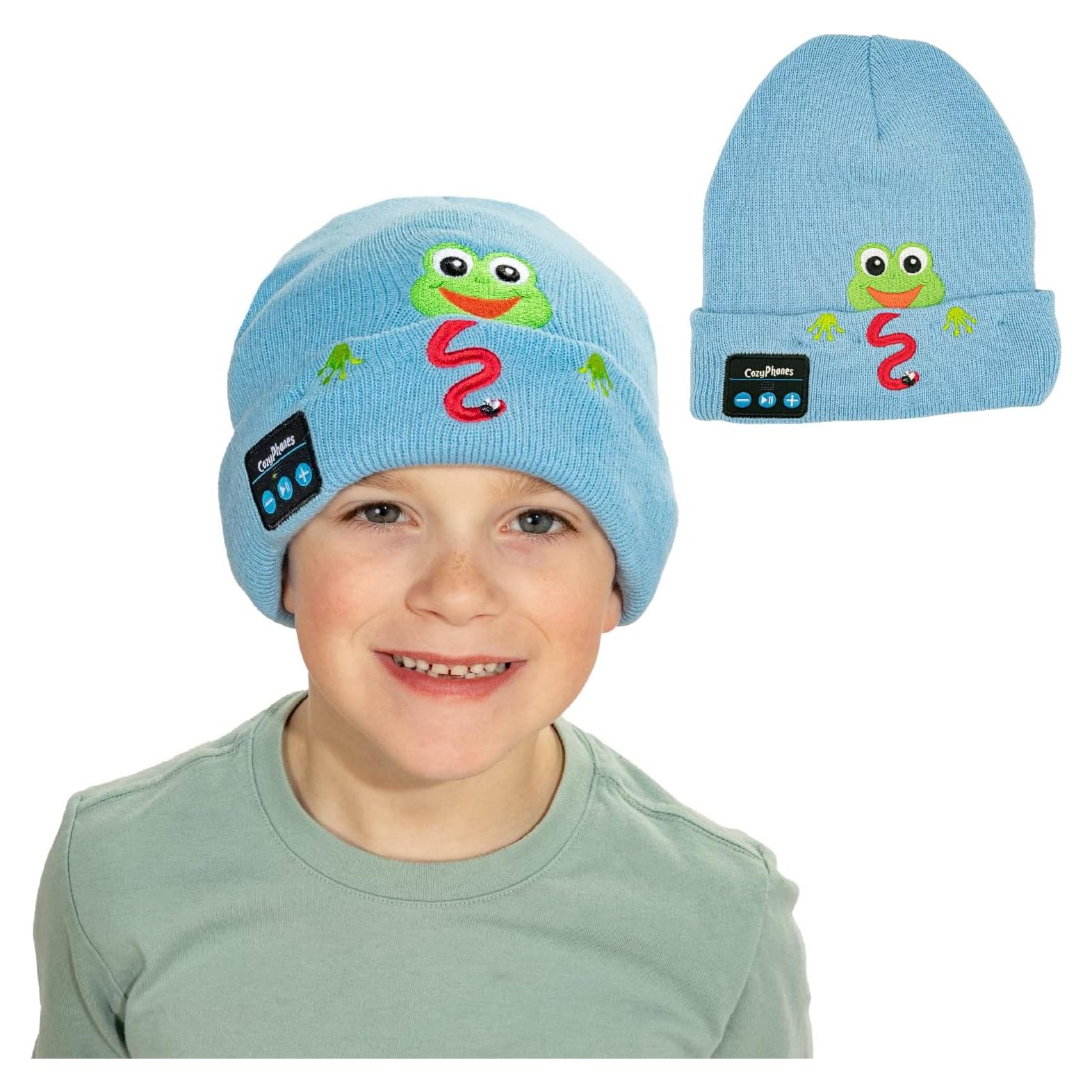 Gorro Bluetooth Inalámbrico CozyPhones para Niños Rana Azul