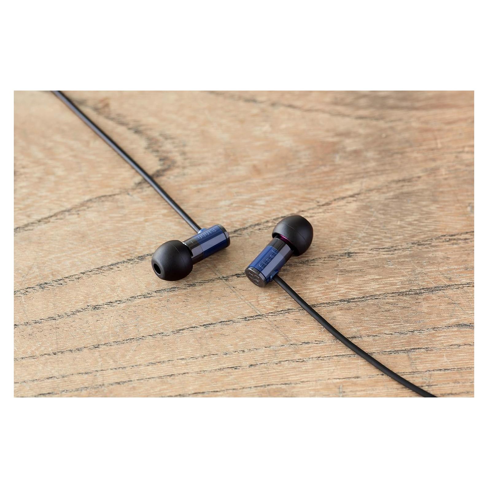 Final E1000 in-Ear Isolating Earphones, 6.4mm Dynamic Driver, Hires Certified, Durable Cable, Award Winning, Designed in Japan (Blue)