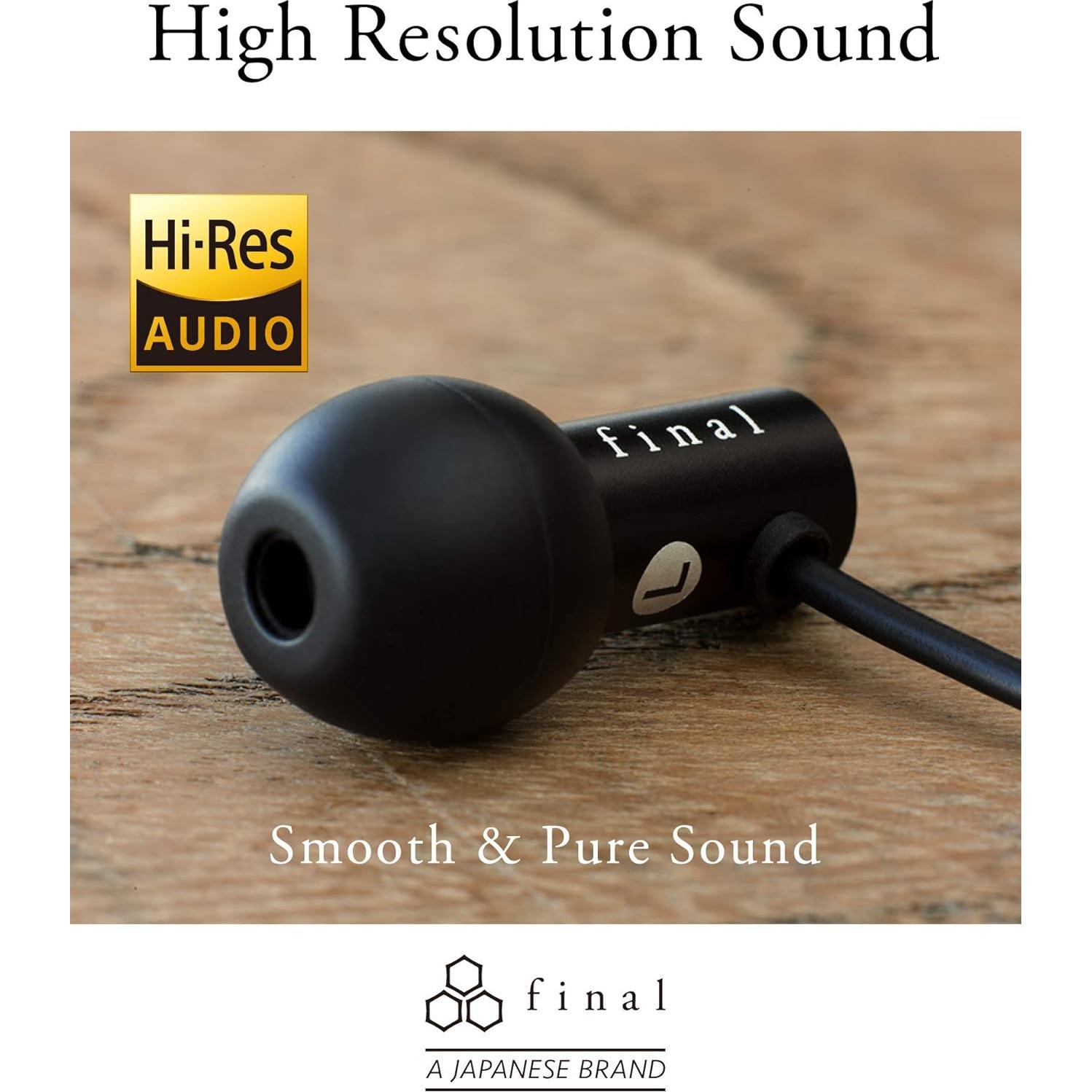 Final E2000 FI-E2DALCS in-Ear Earphones, Controller with Microphone, Matte Silver