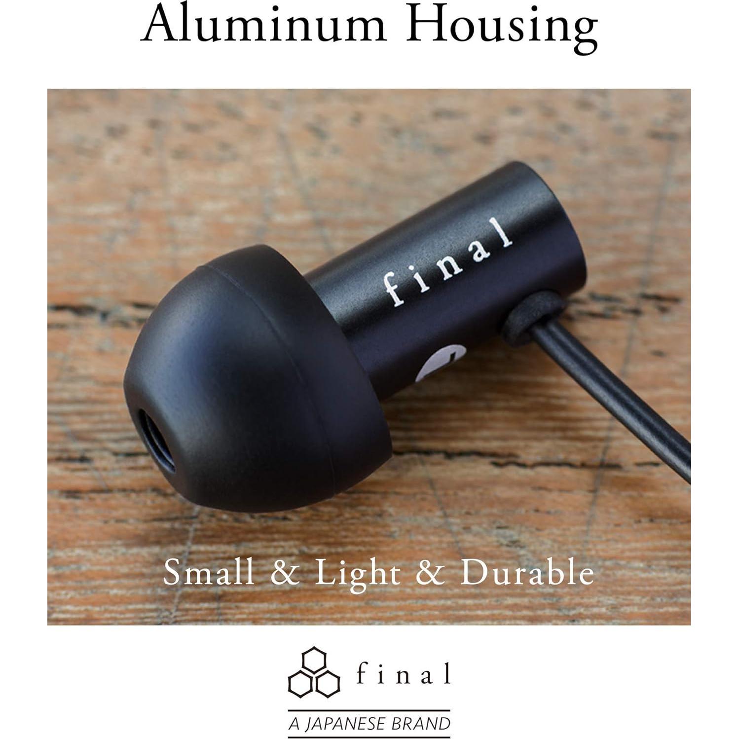 Final E2000 FI-E2DALCS in-Ear Earphones, Controller with Microphone, Matte Silver