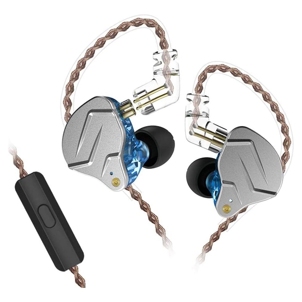 Auriculares KZ ZSN Pro In-Ear HiFi Estéreo con Micrófono Azul