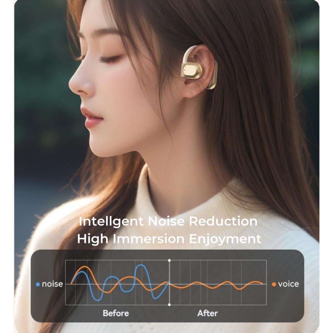 Auriculares Inalámbricos Fenpos M62 HiFi IPX5 58 Horas Amarillo