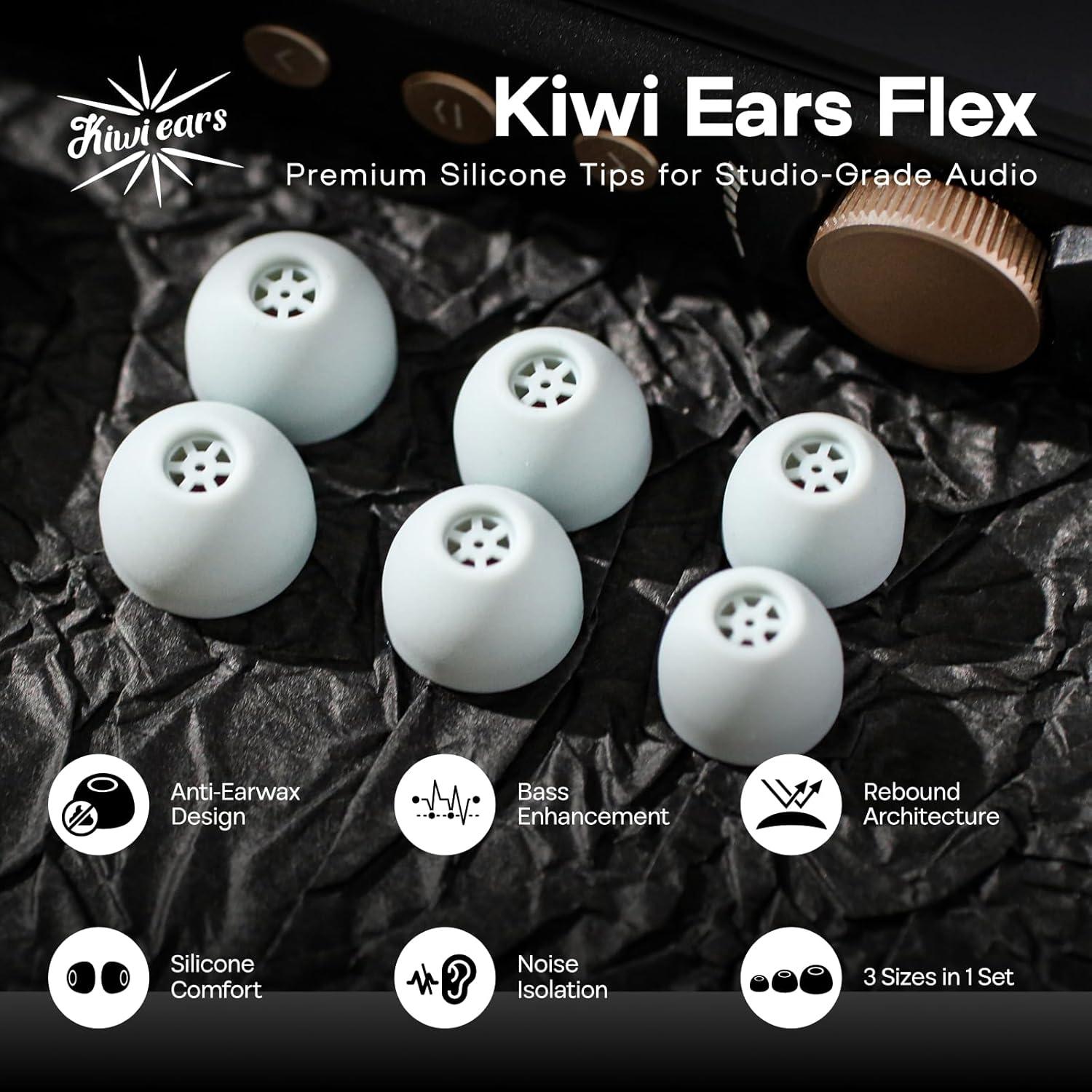 Puntas de Silicona Linsoul Kiwi Ears Flex - 3 Pares S/M/L