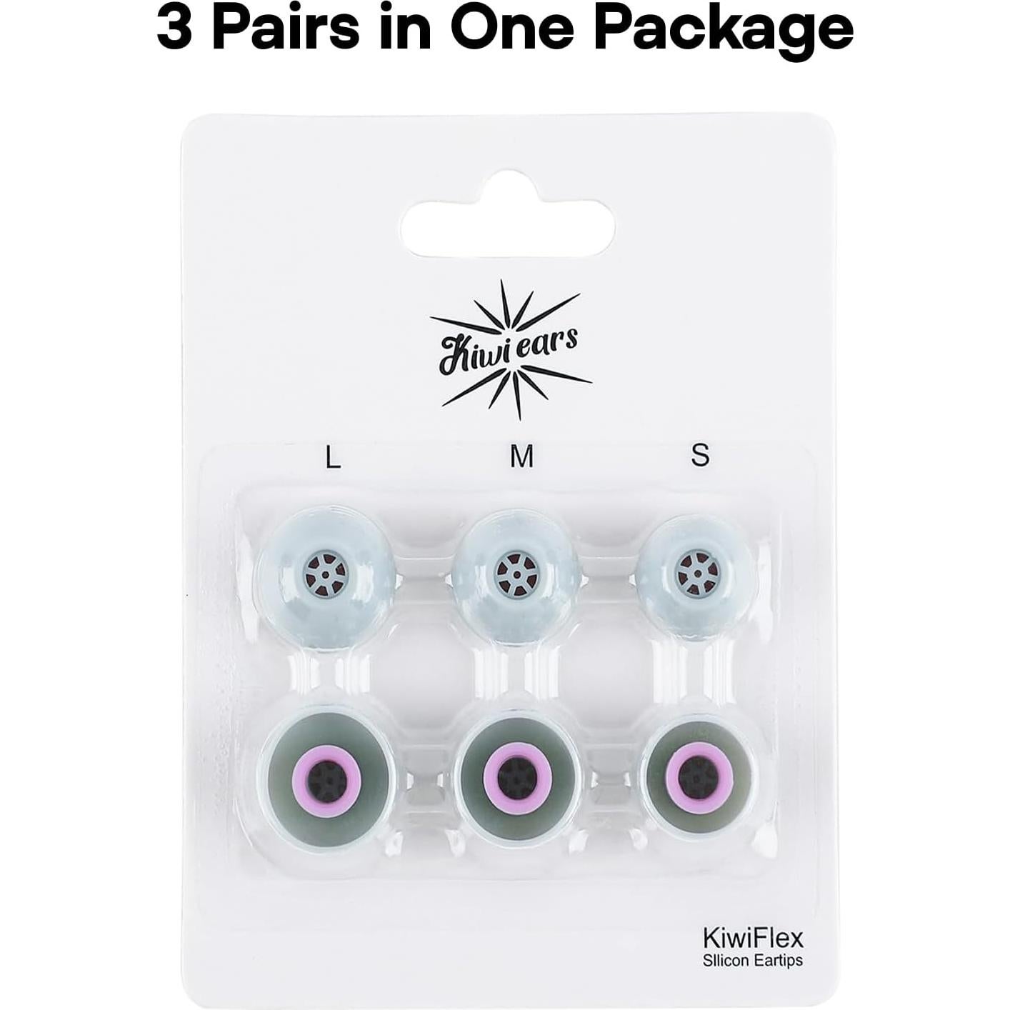 Puntas de Silicona Linsoul Kiwi Ears Flex - 3 Pares S/M/L