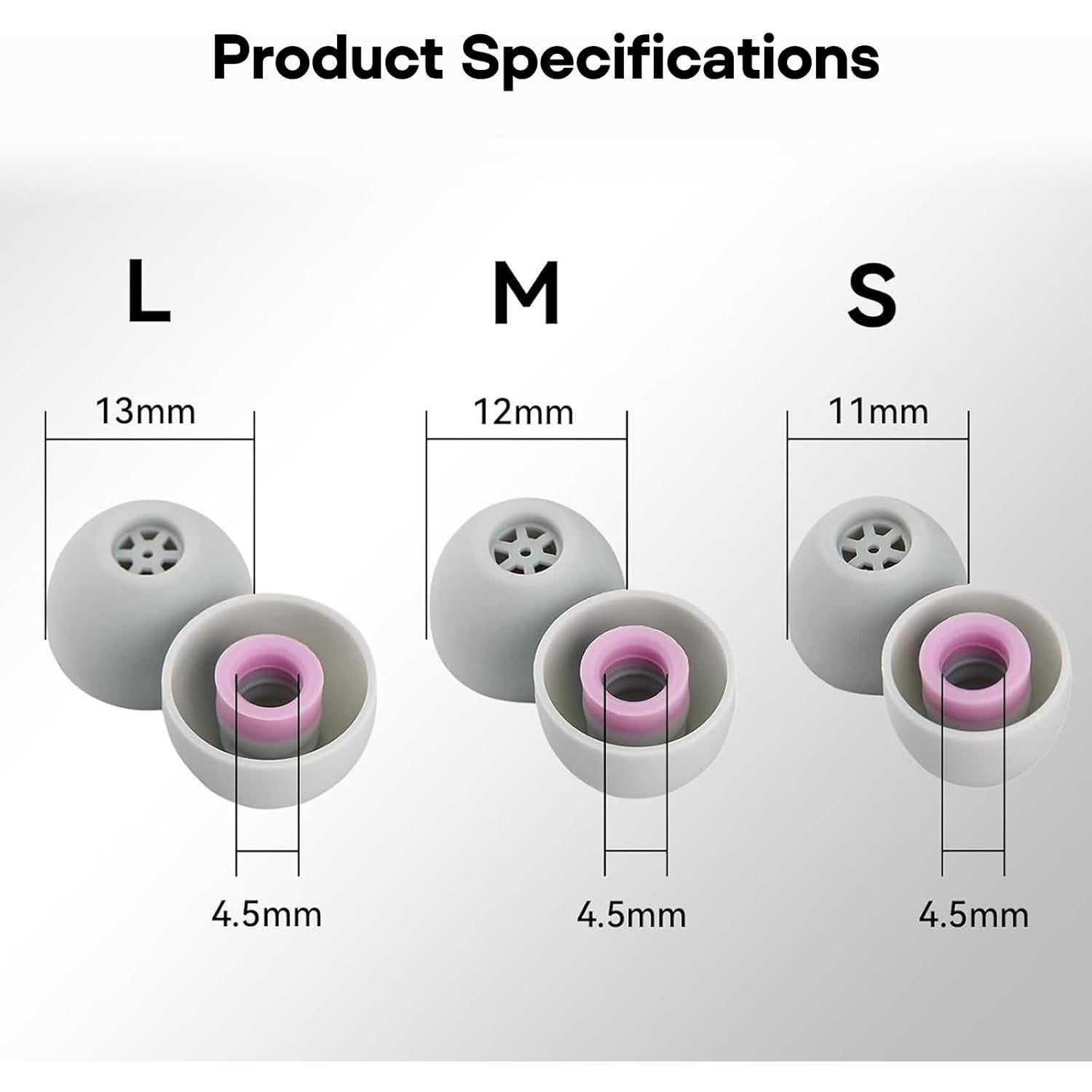 Puntas de Silicona Linsoul Kiwi Ears Flex - 3 Pares S/M/L