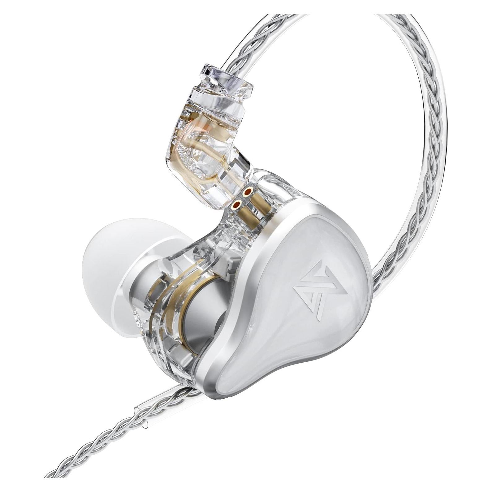 Auriculares In-Ear KZ ZAS 7BA+1DD Híbridos Blanco Sin Mic