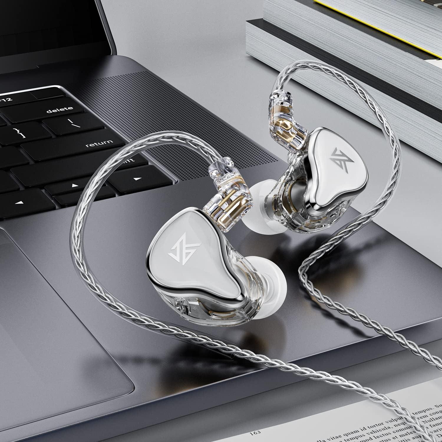 Auriculares In-Ear KZ ZAS 7BA+1DD Híbridos Blanco Sin Mic