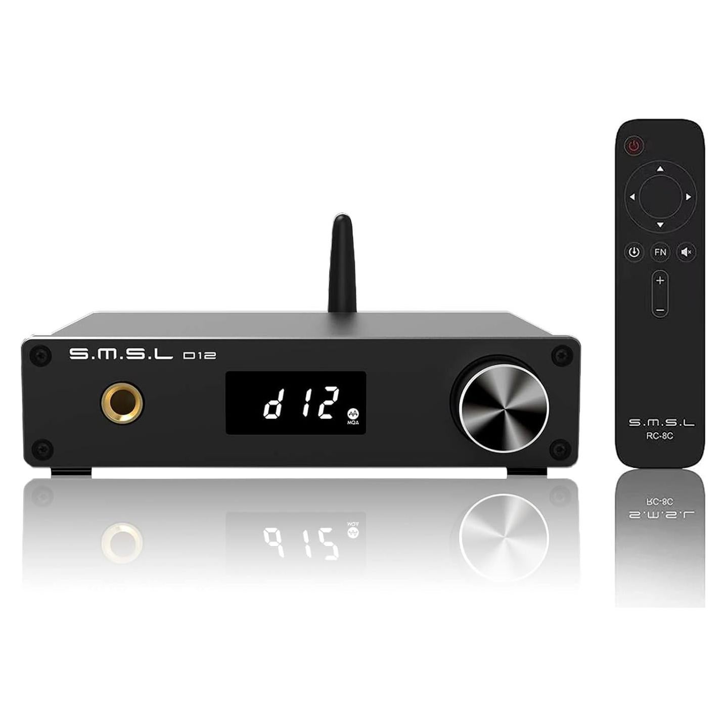 DAC de Audio SMSL D12 HiFi USB Coaxial Óptica RCA 32-bit 768kHz