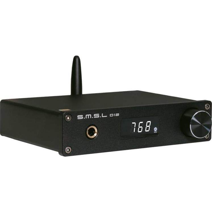 DAC de Audio SMSL D12 HiFi USB Coaxial Óptica RCA 32-bit 768kHz