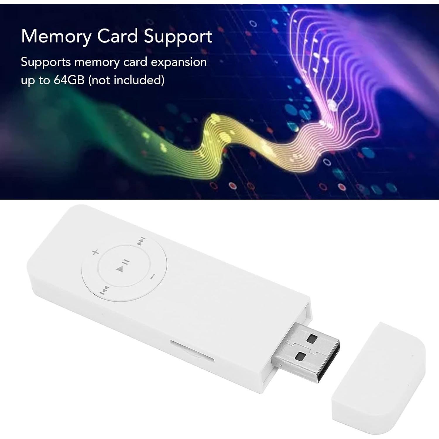 Reproductor MP3 Portátil ASHATA 64GB Sonido HiFi Blanco