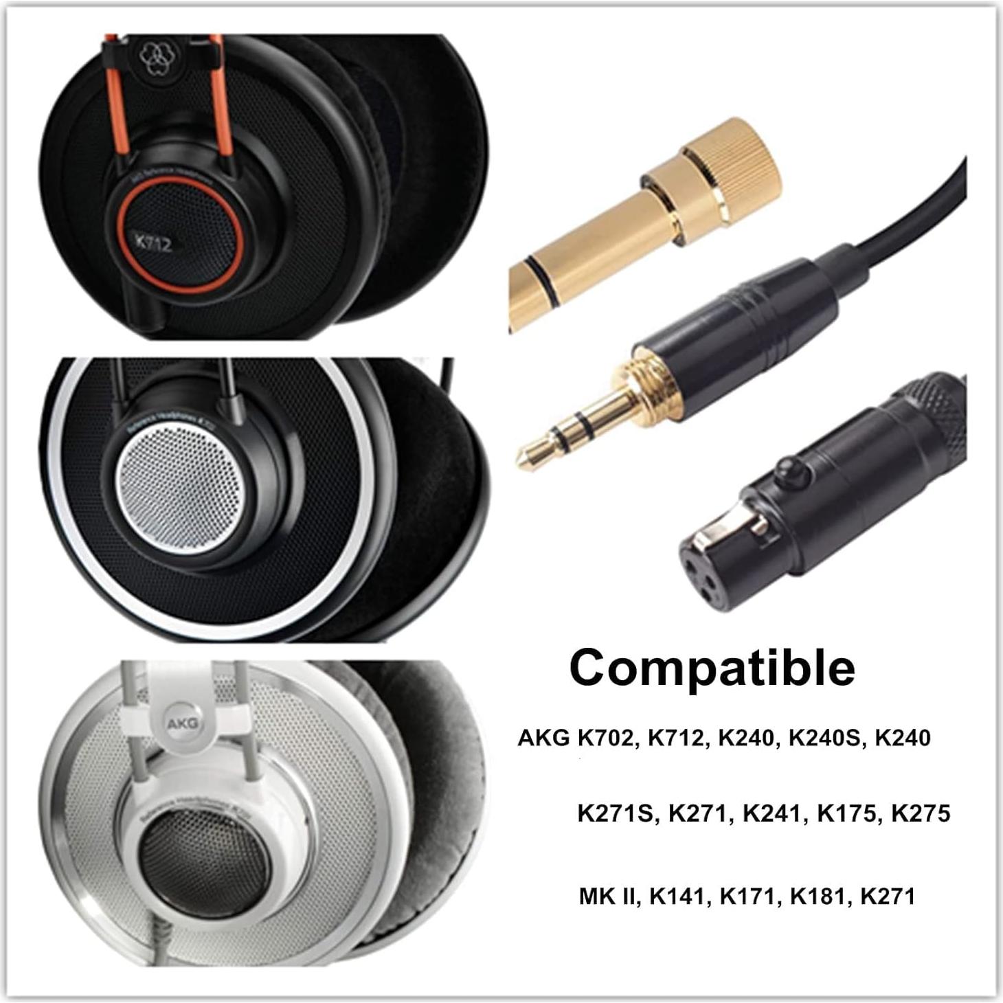 Cable de audio en espiral Hizsoaor para AKG K240 y más - 1.4m a 3m