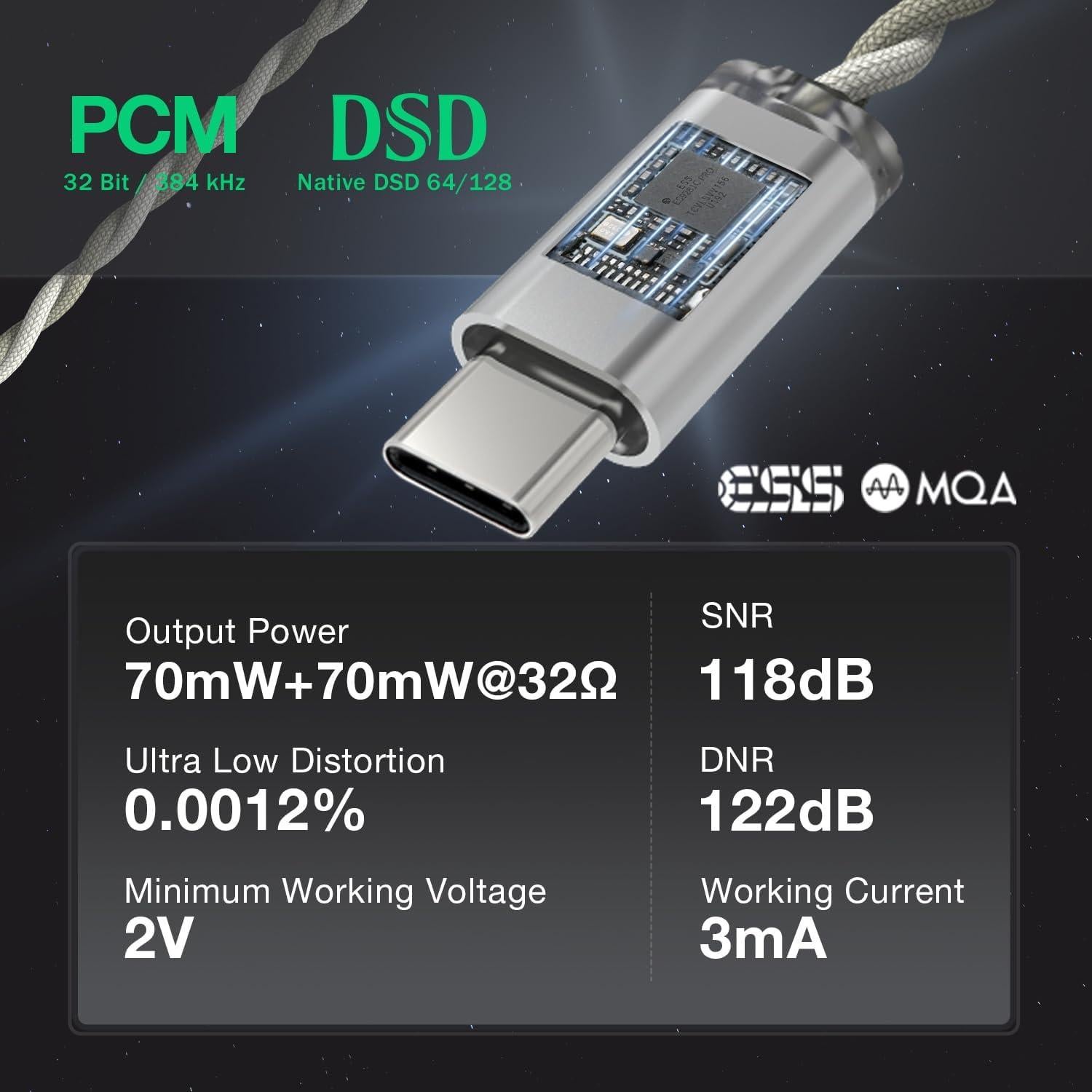 Auriculares USB-C HIDIZS ST2 Pro HiFi DAC In-Ear 10mm