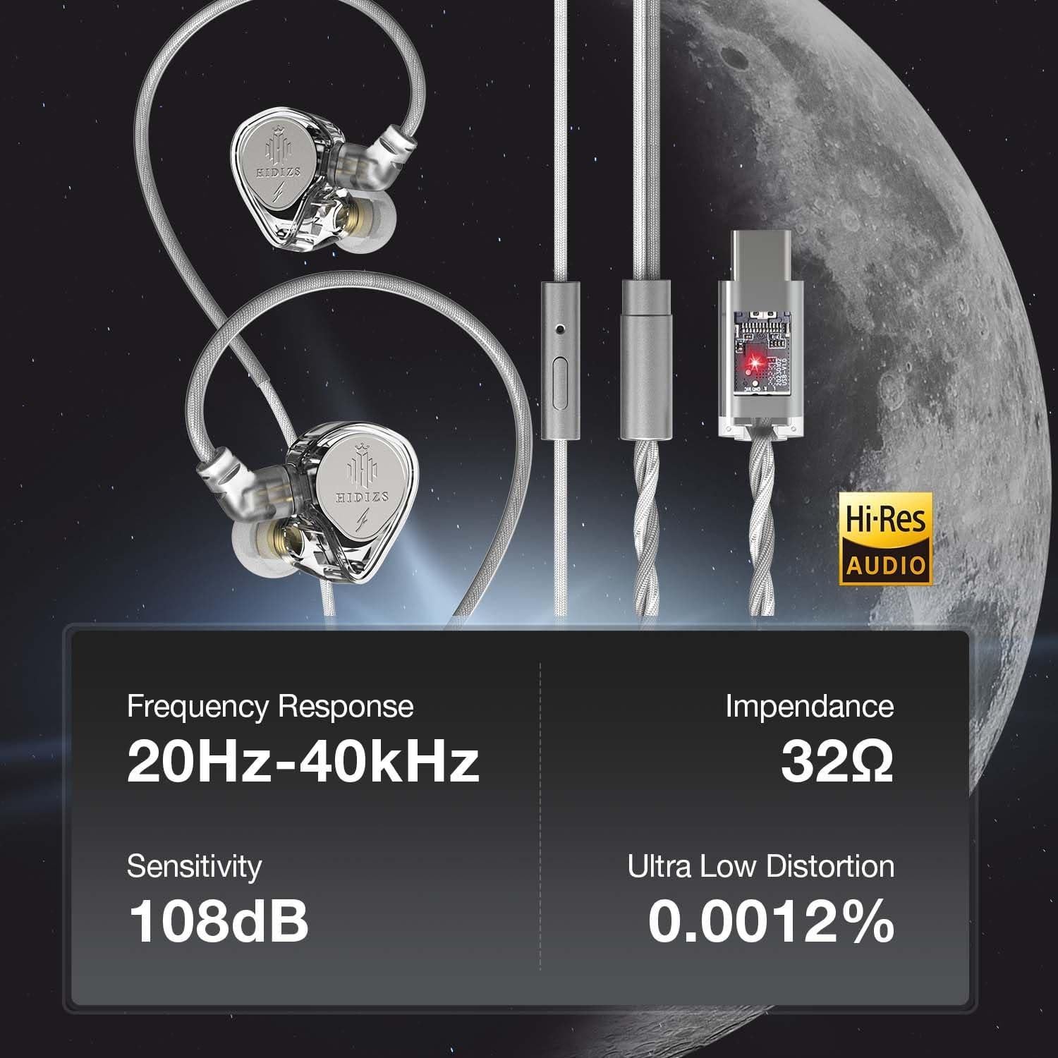 Auriculares USB-C HIDIZS ST2 Pro HiFi DAC In-Ear 10mm