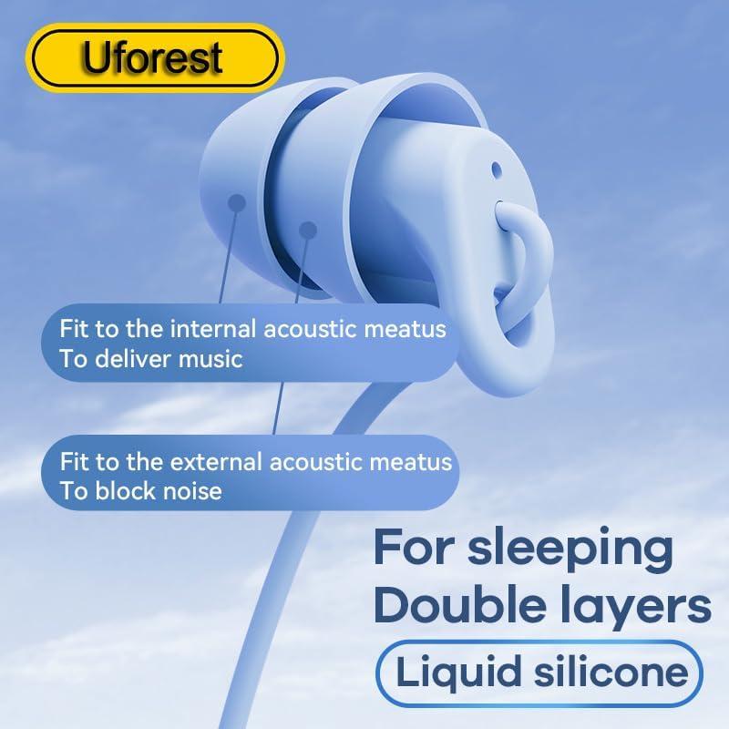 Auriculares para dormir Uforest con aislamiento de ruido negro