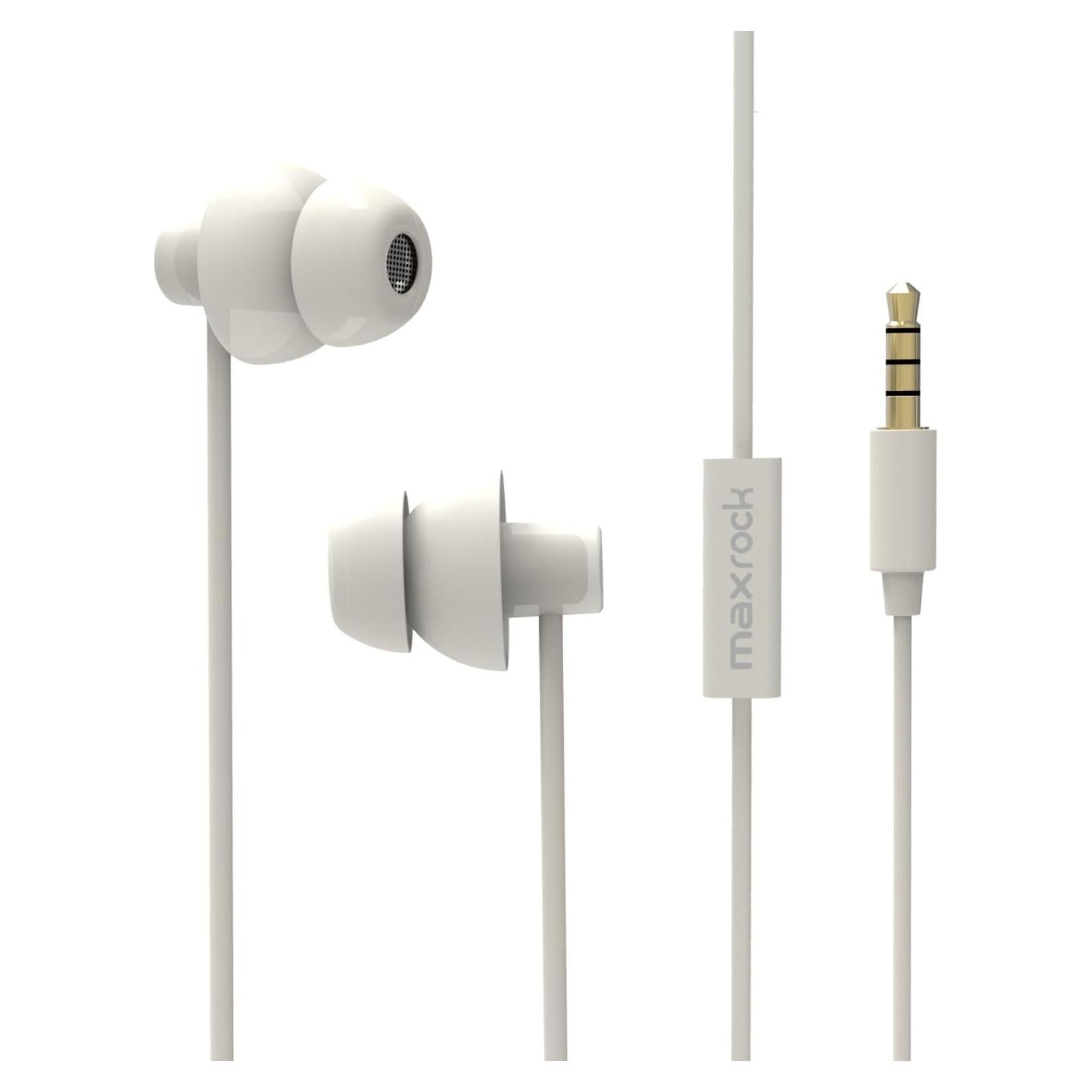 Auriculares Intrauditivos MAXROCK Silicona Suave 3.5mm Blanco