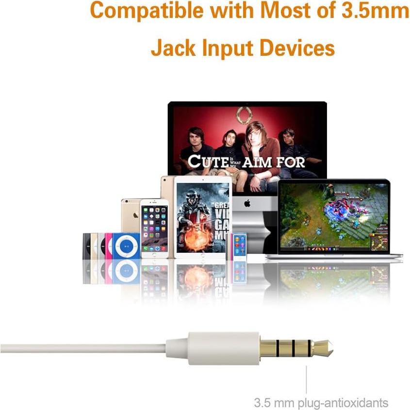 Auriculares Intrauditivos MAXROCK Silicona Suave 3.5mm Blanco