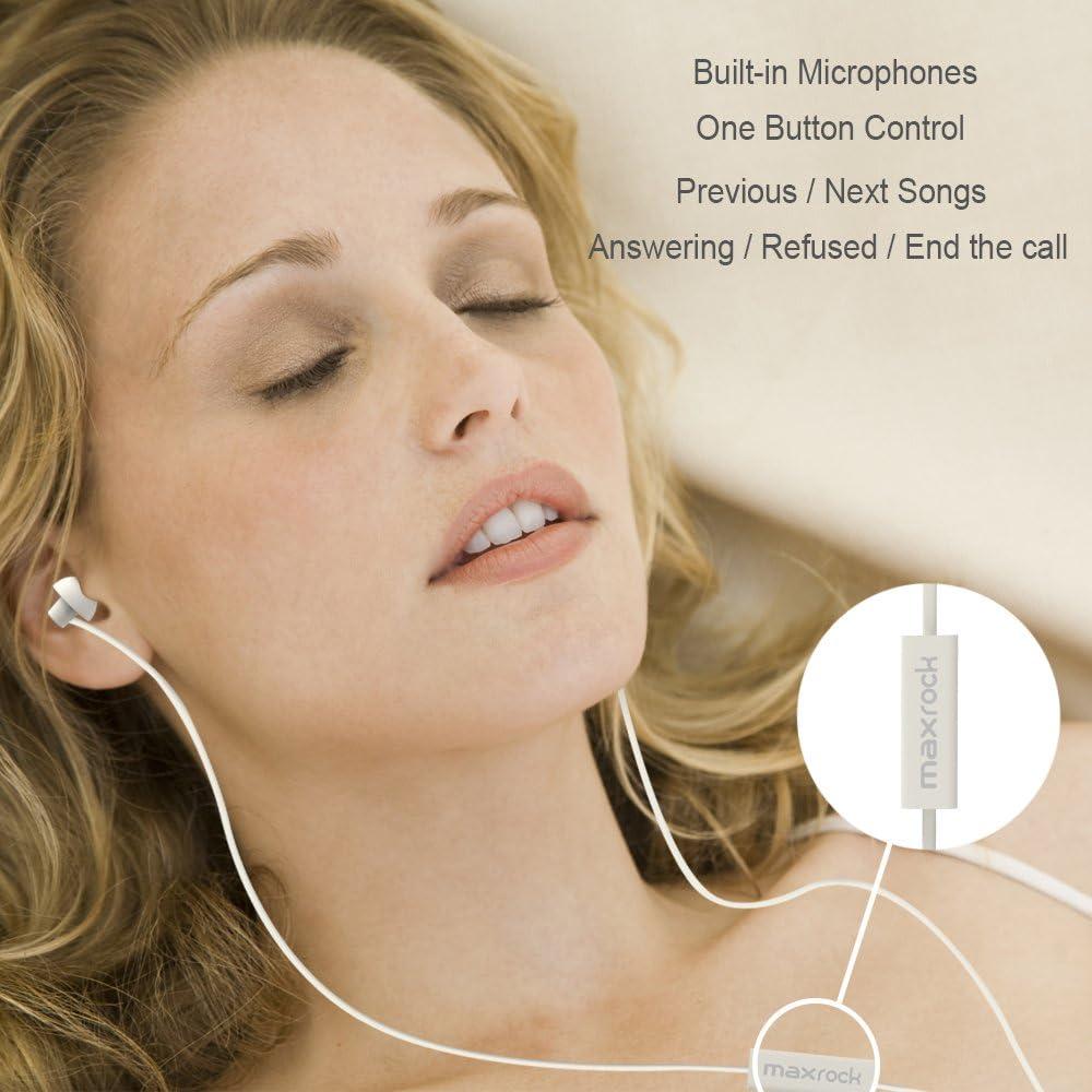 Auriculares Intrauditivos MAXROCK Silicona Suave 3.5mm Blanco