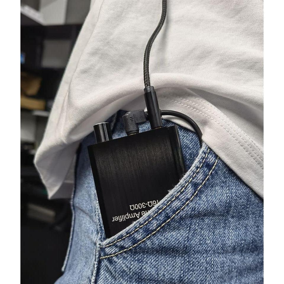 LVY Portable Headphone Amplifier 3.5mm Audio Rechargeable Two-Stage GAIN Switch HiFi Headphone Amplifier Compatible MP3/4, Phones, Computer and Various 3.5mm Audio Digital Devices