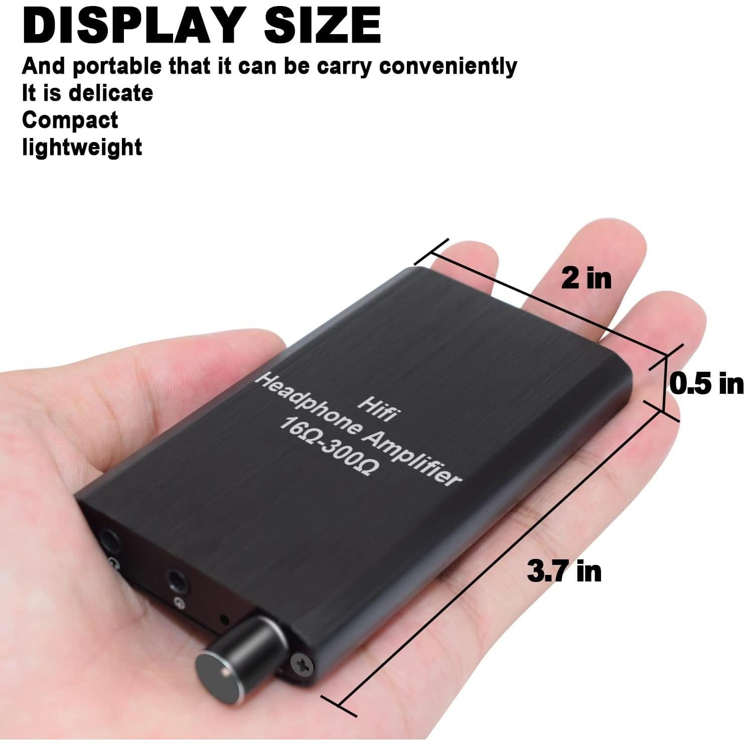 LVY Portable Headphone Amplifier 3.5mm Audio Rechargeable Two-Stage GAIN Switch HiFi Headphone Amplifier Compatible MP3/4, Phones, Computer and Various 3.5mm Audio Digital Devices