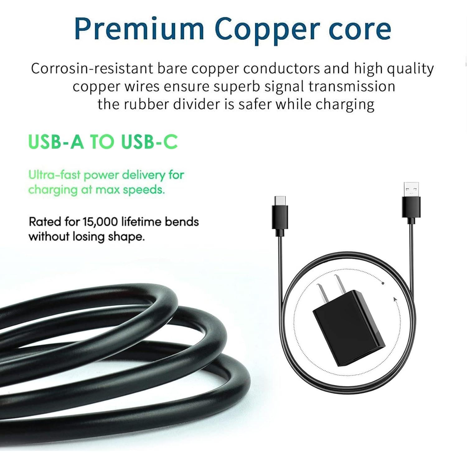 Cargador de pared USB C para Jitterbug y Bose - 10W