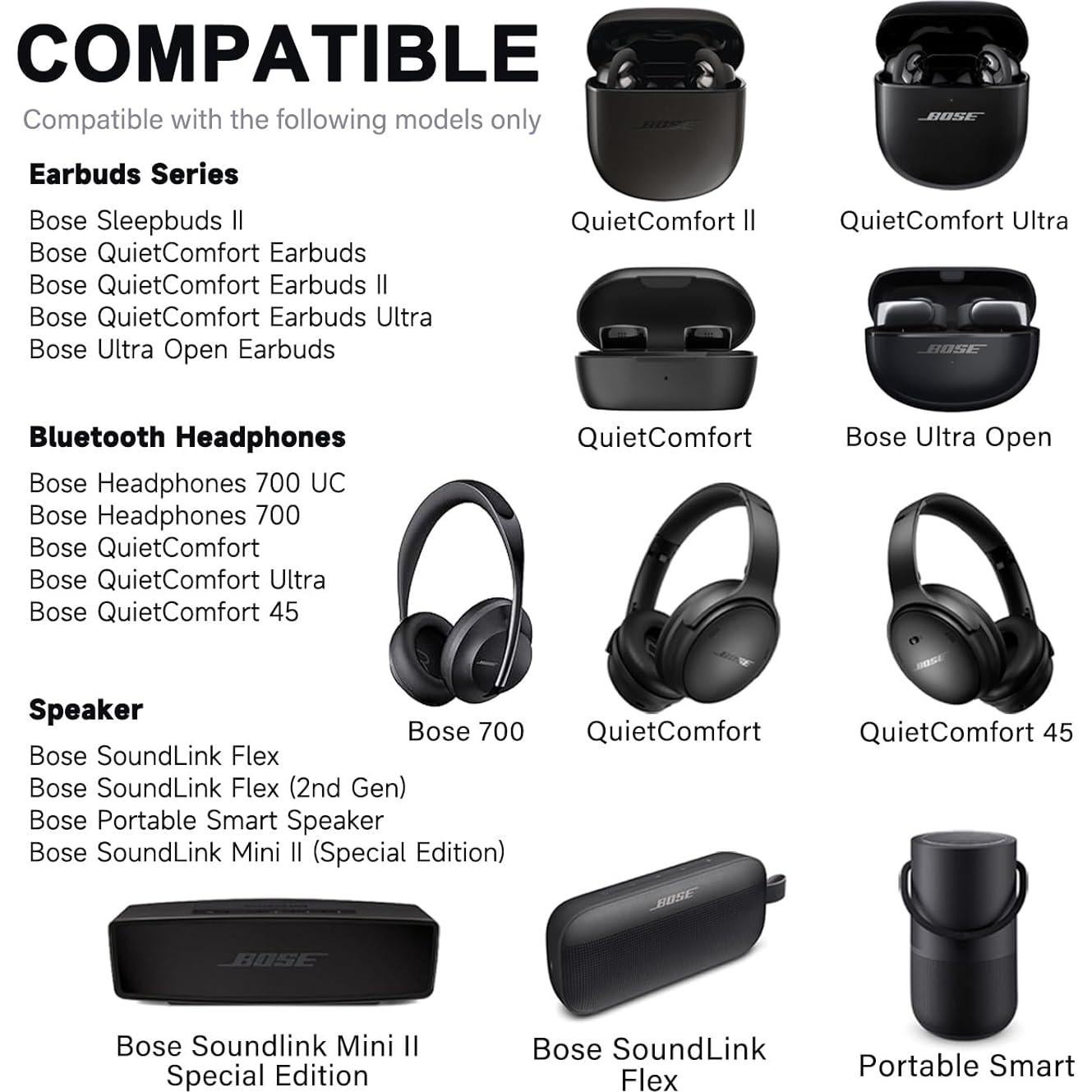 Cable de Carga USB Tipo C para Auriculares y Altavoces Bose