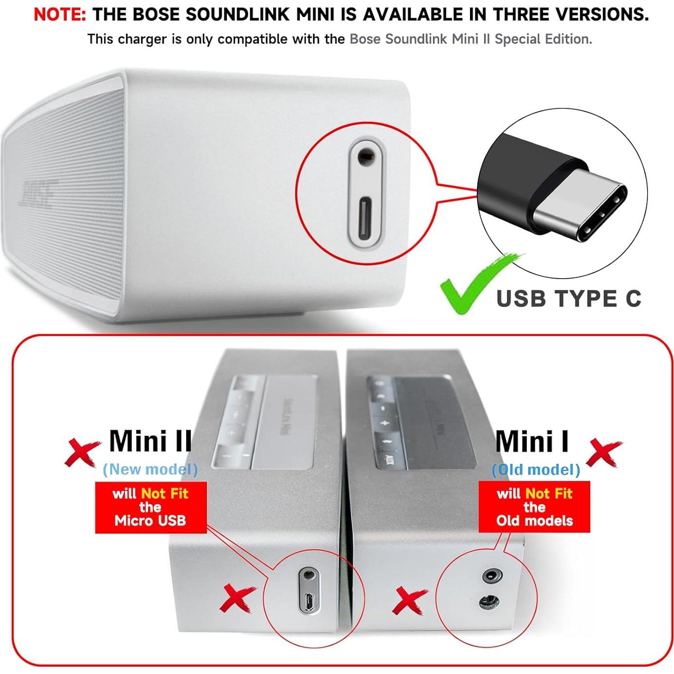Cable de Carga USB Tipo C para Auriculares y Altavoces Bose