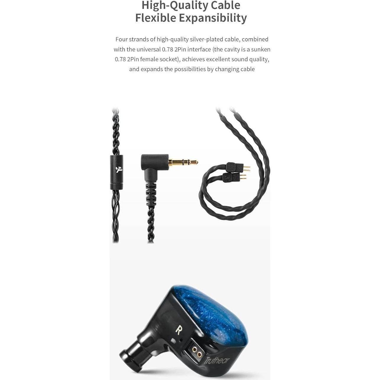 TRUTHEAR x Crinacle Zero Dual Dynamic Drivers HiFi Wired Earbuds in-Ear Headphone Gaming Earbuds