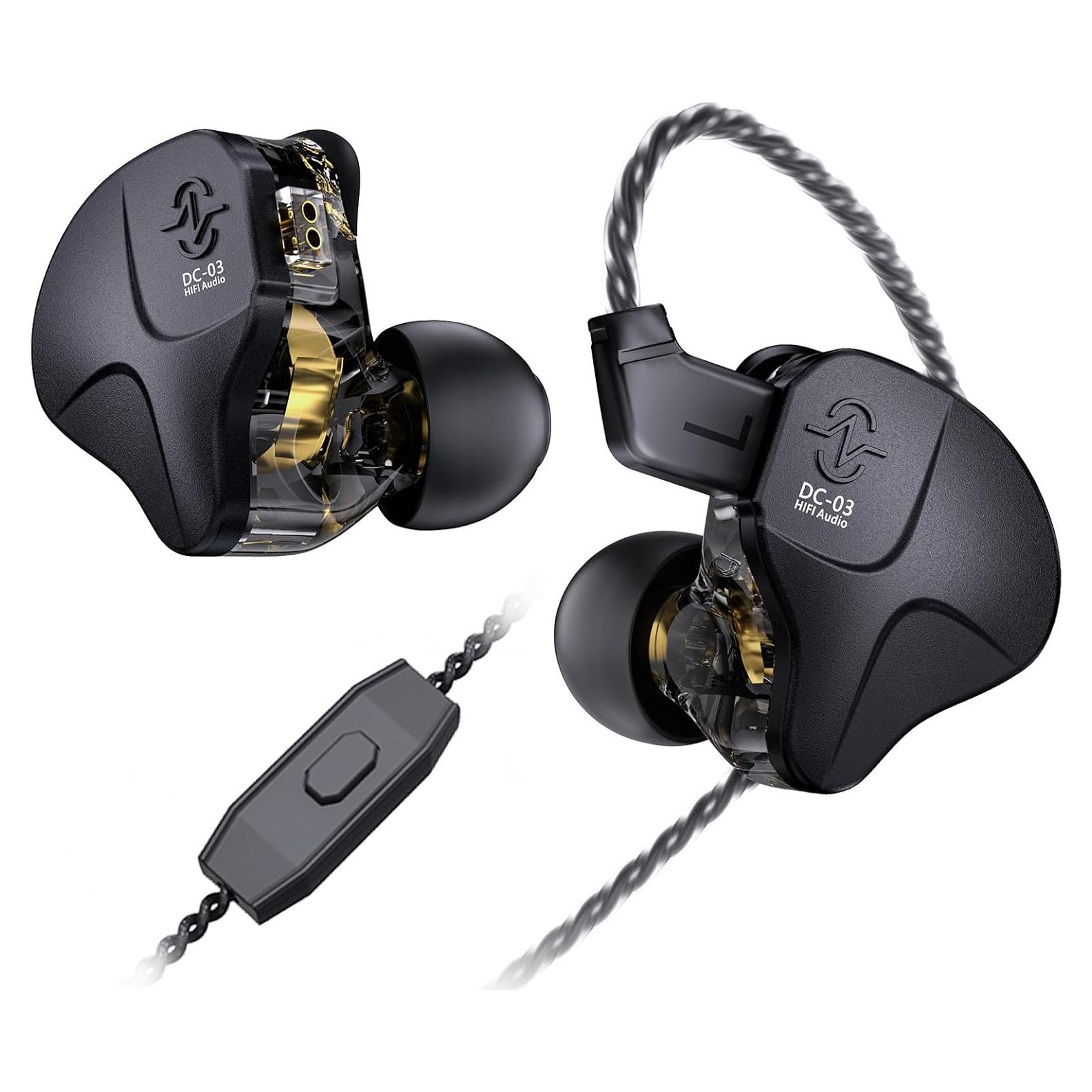 Auriculares CCZ DC03 HiFi In-Ear con Micrófono, 3.5mm, Negro