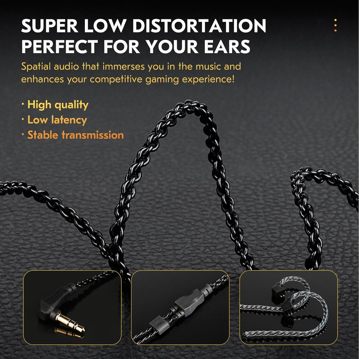 Auriculares CCZ DC03 HiFi In-Ear con Micrófono, 3.5mm, Negro