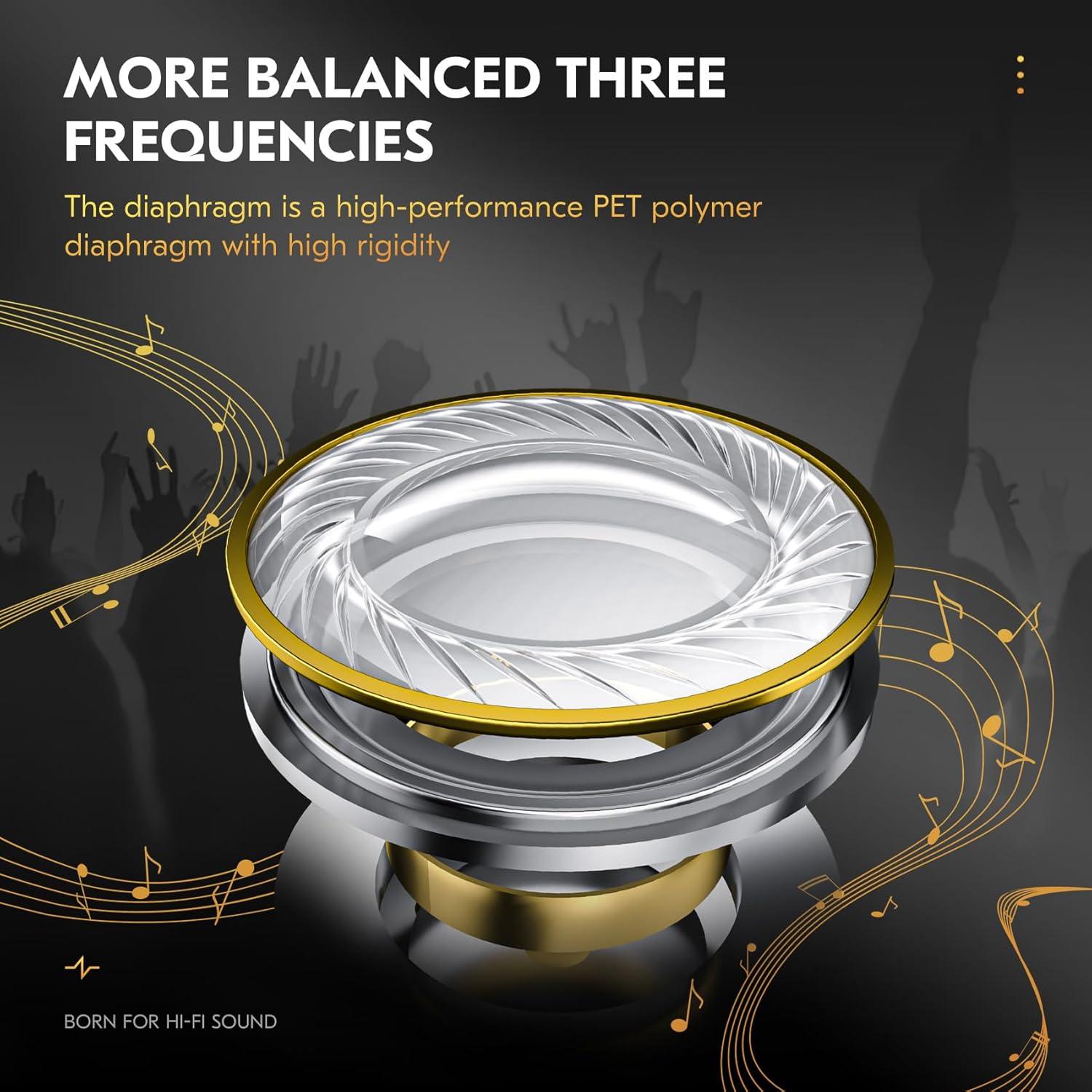 Auriculares CCZ DC03 HiFi In-Ear con Micrófono, 3.5mm, Negro