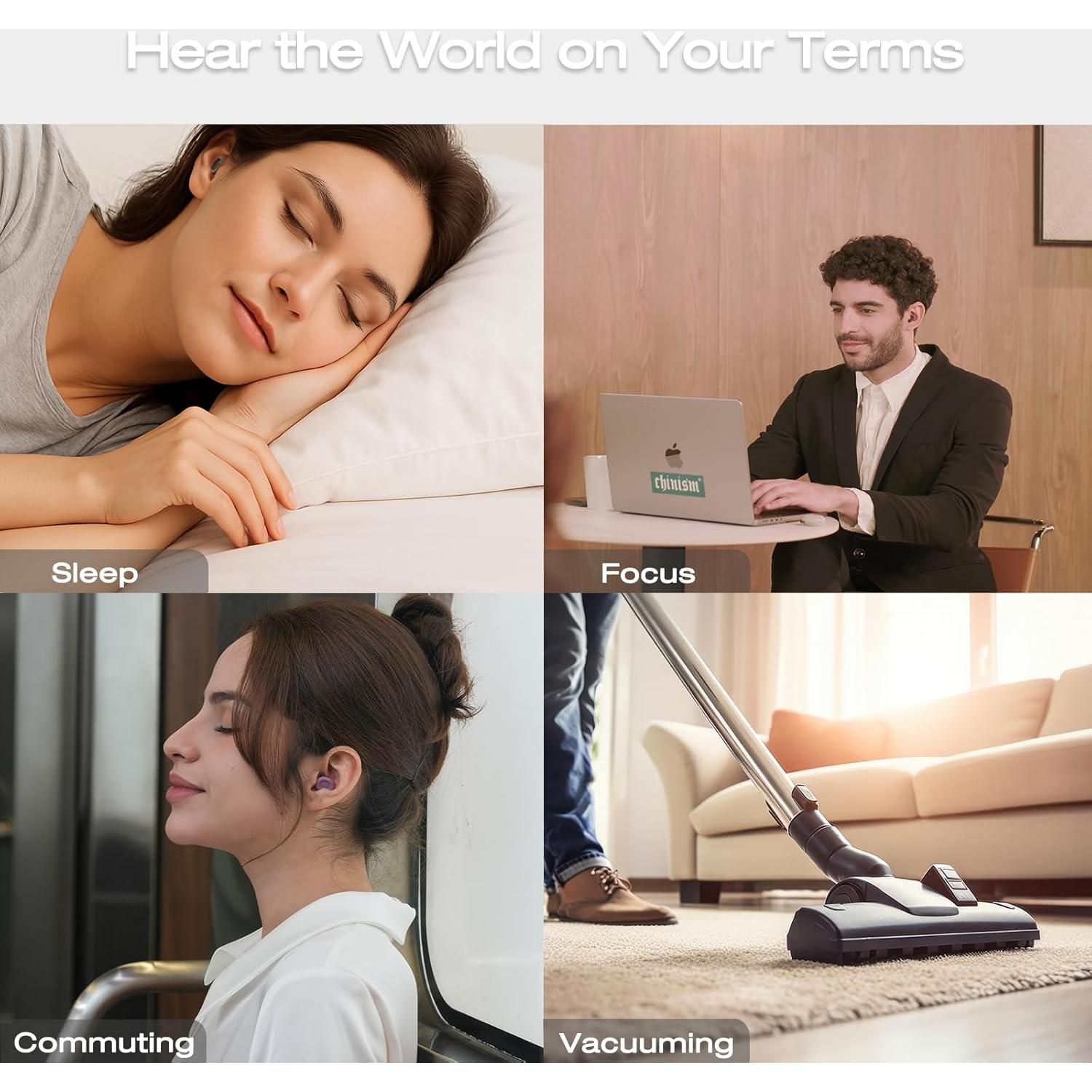 Tapones para Oídos Soundary Sleep - Ultra-Suaves, 26dB SNR