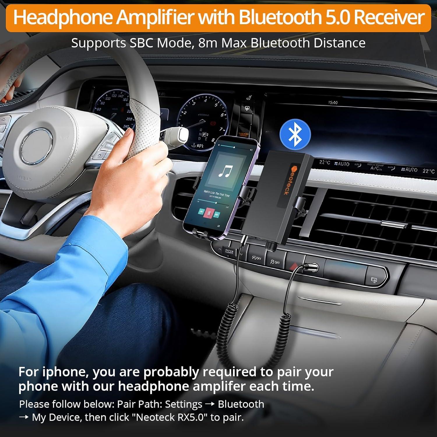 Amplificador de Auriculares Neoteck HiFi Bluetooth 5.0 16-300Ω