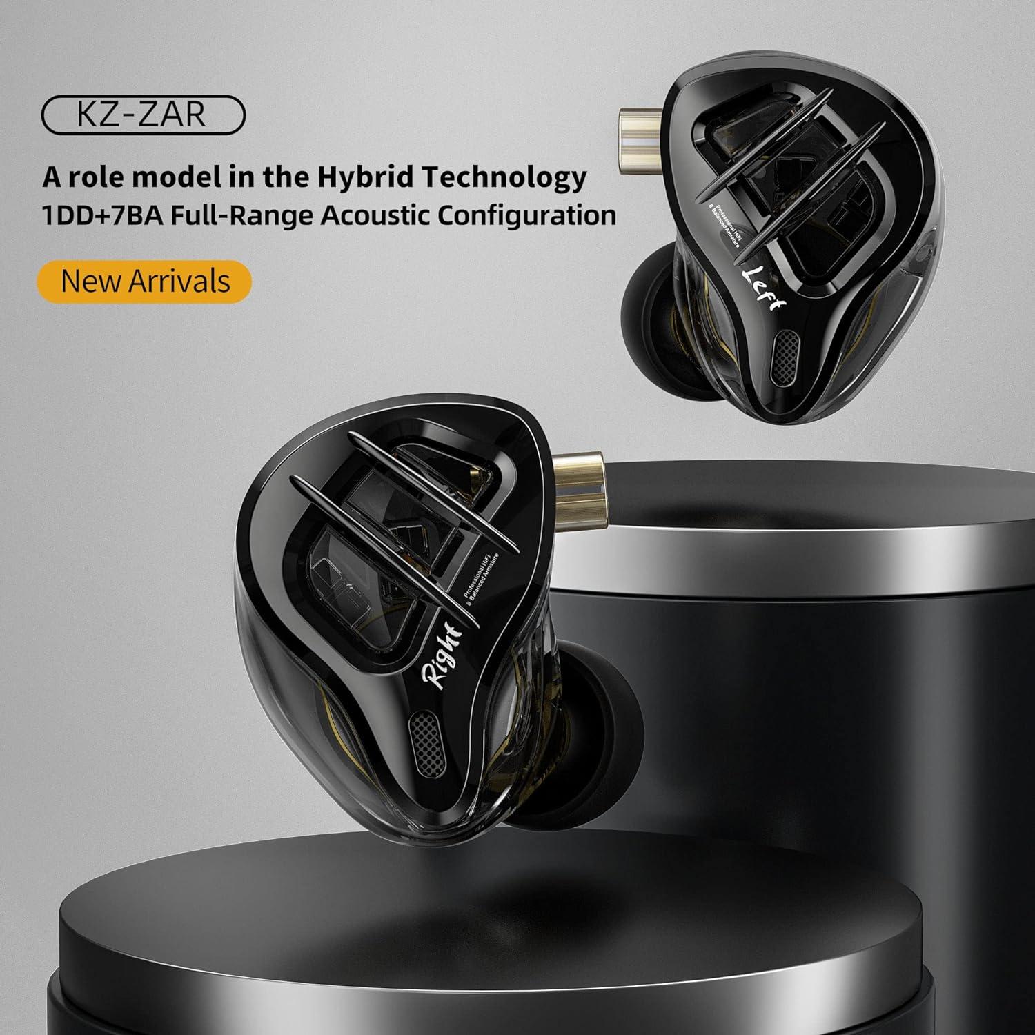 Auriculares In-Ear KZ ZAR 7BA+1DD HiFi Gaming 86g