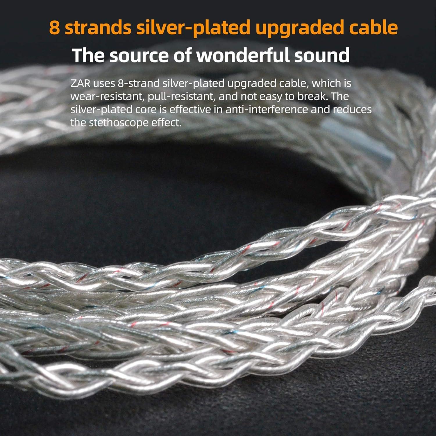 Auriculares In-Ear KZ ZAR 7BA+1DD HiFi Gaming 86g