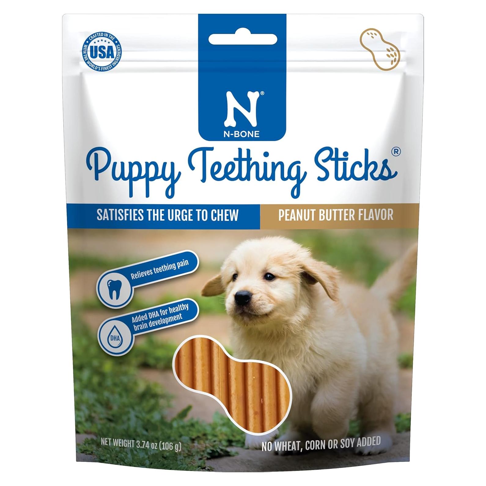 Palitos de Dentición N-Bone para Cachorros Sabor Mantequilla