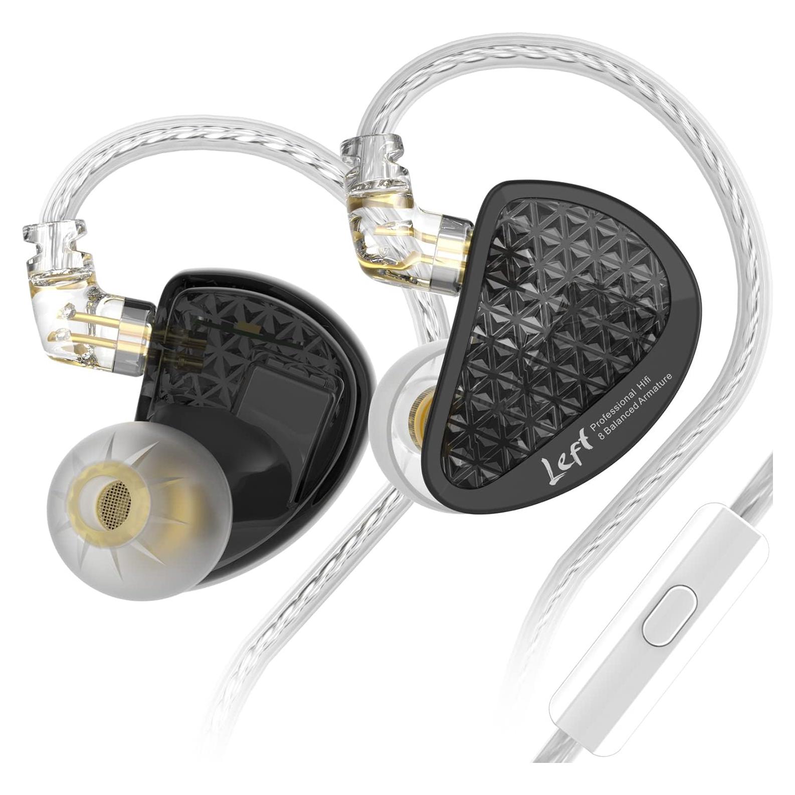Auriculares In-Ear KZ AS16 Pro HiFi 8 Armaduras Balanceadas Negro