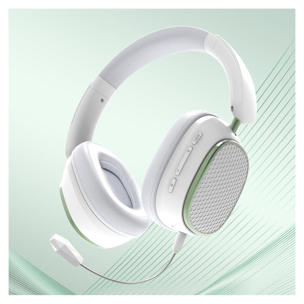 Auriculares Bluetooth IHAO ANC Over Ear HiFi Estéreo Blanco