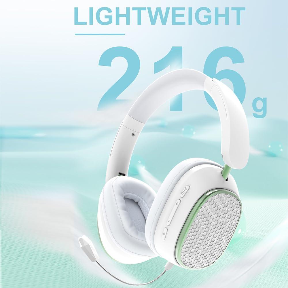Auriculares Bluetooth IHAO ANC Over Ear HiFi Estéreo Blanco